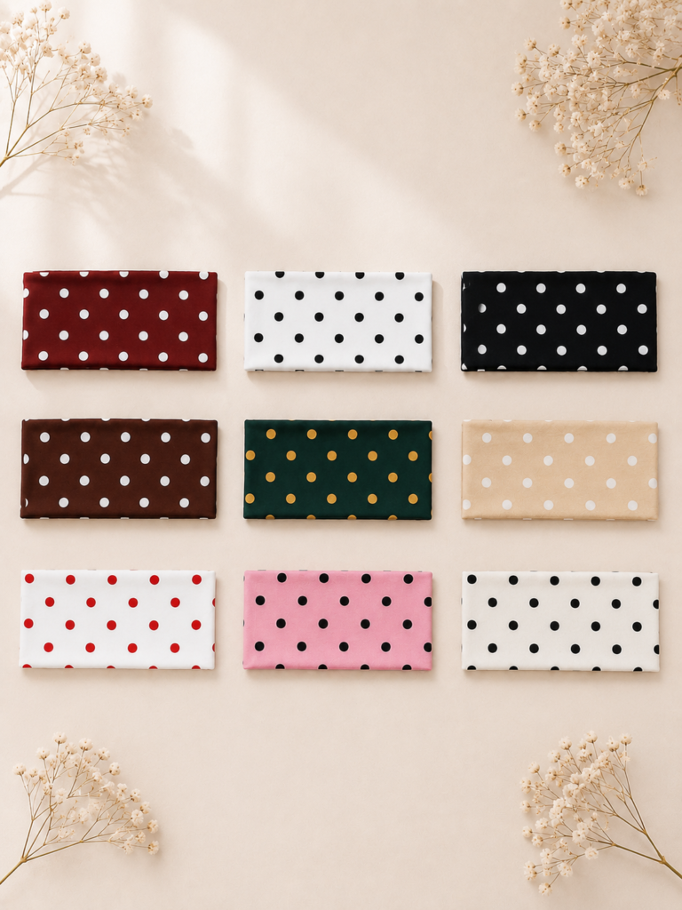 polka dot inner headband