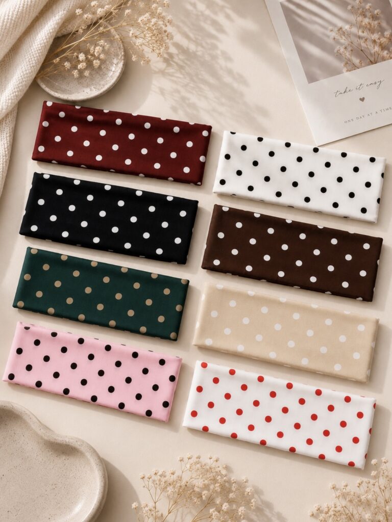 polka dot inner headband